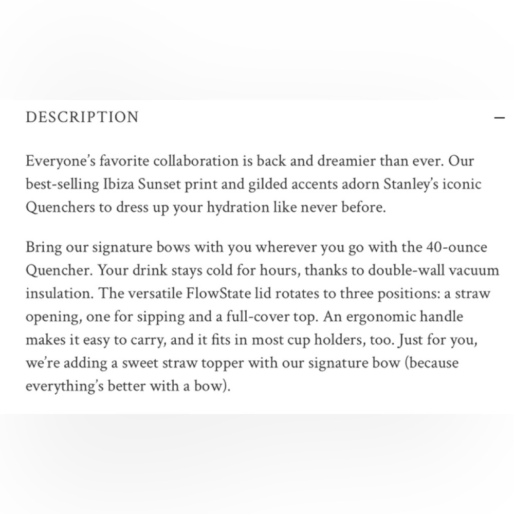 LoveShackFancy x Stanley 1913 Quencher Tumbler - Picture 13 of 13